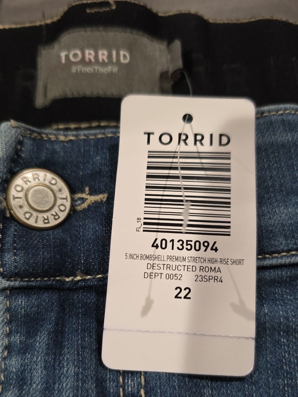 torrid Light Blue Distressed Denim Shorts NEW! - Picture 2 of 5